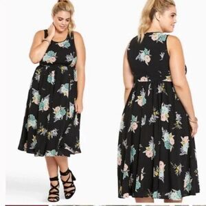 Torrid Size 18 Georgette Midi Dress A36